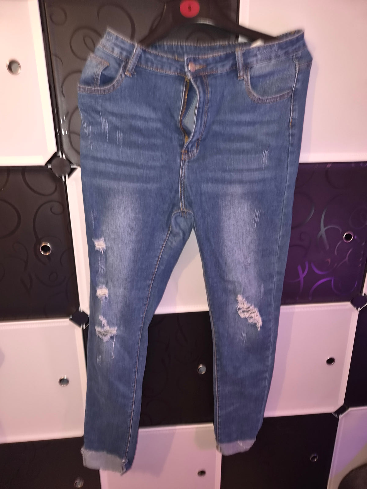Jeans dame bleu