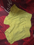 Short tissus jaune fille 3 ans